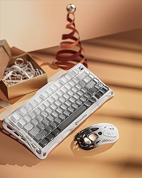 【美品】GravaStar Mercury K1 キーボード ホワイト Mercury K1 Gaming Keyboard - Gradient White | 75% Mechanical
